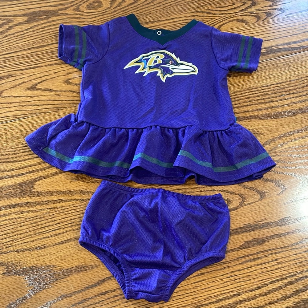 Baltimore Ravens 6-12 month jersey dress.